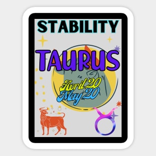 Astrology signs Taurus symbols Sticker